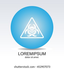 Web line icon. Radiation hazard