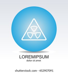 Web line icon. Radiation hazard