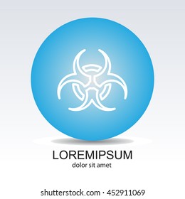 Web line icon. Radiation hazard, biohazard