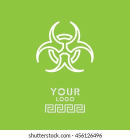 Web line icon. Radiation hazard, biohazard