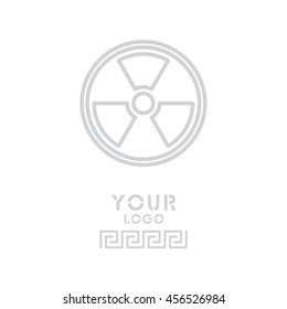 Web line icon. Radiation hazard