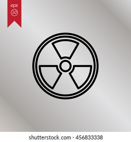 Web line icon. Radiation hazard