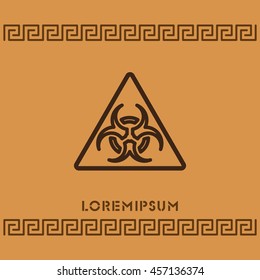 Web line icon. Radiation hazard