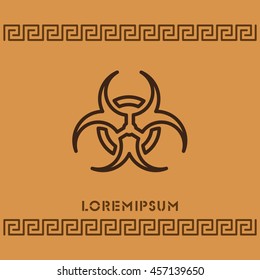 Web line icon. Radiation hazard, biohazard