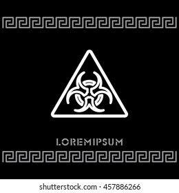 Web line icon. Radiation hazard