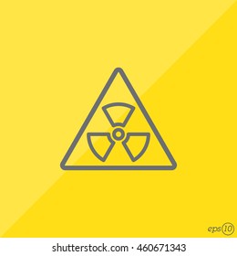 Web line icon. Radiation hazard