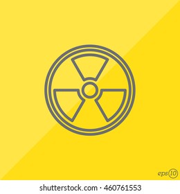 Web line icon. Radiation hazard
