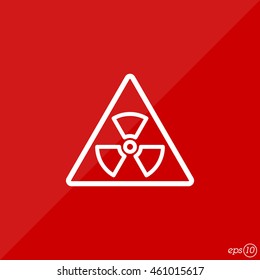 Web line icon. Radiation hazard