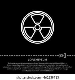 Web line icon. Radiation hazard