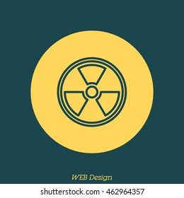 Web line icon. Radiation hazard