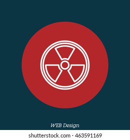 Web line icon. Radiation hazard