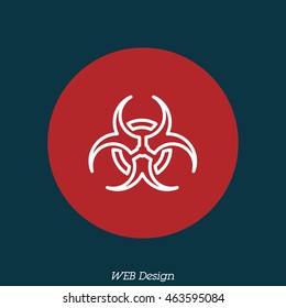 Web line icon. Radiation hazard, biohazard