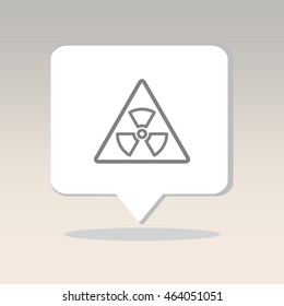 Web line icon. Radiation hazard