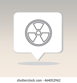 Web line icon. Radiation hazard