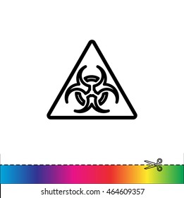 Web line icon. Radiation hazard