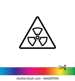 Web line icon. Radiation hazard