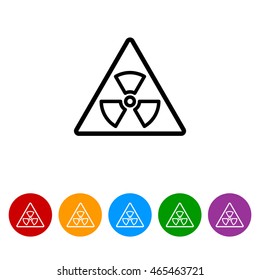 Web line icon. Radiation hazard