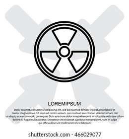 Web line icon. Radiation hazard