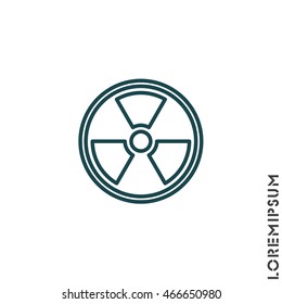 Web line icon. Radiation hazard