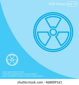 Web line icon. Radiation hazard