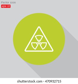 Web line icon. Radiation hazard