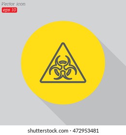 Web line icon. Radiation hazard