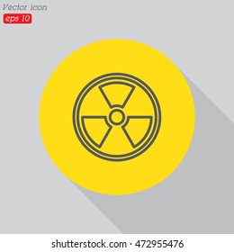 Web line icon. Radiation hazard
