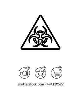 Web line icon. Radiation hazard