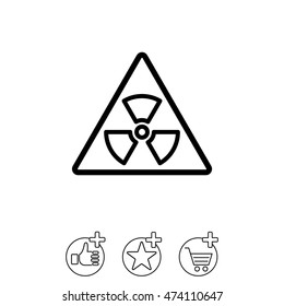 Web line icon. Radiation hazard