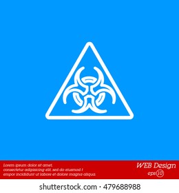 Web line icon. Radiation hazard