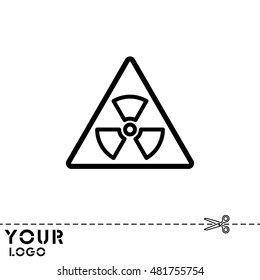 Web line icon. Radiation hazard
