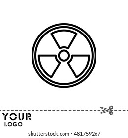 Web line icon. Radiation hazard