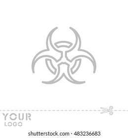 Web line icon. Radiation hazard, biohazard