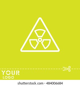 Web line icon. Radiation hazard