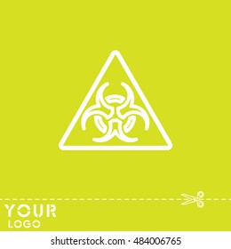 Web line icon. Radiation hazard