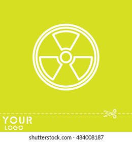 Web line icon. Radiation hazard