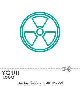 Web line icon. Radiation hazard
