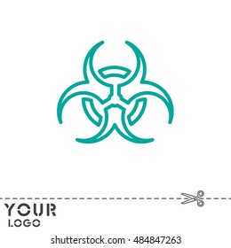 Web line icon. Radiation hazard, biohazard