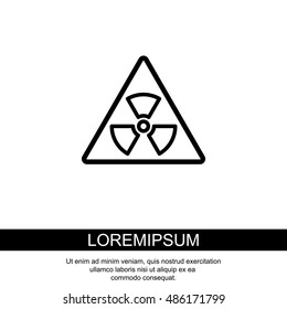 Web line icon. Radiation hazard