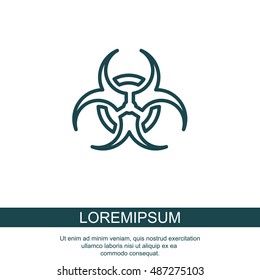 Web line icon. Radiation hazard, biohazard
