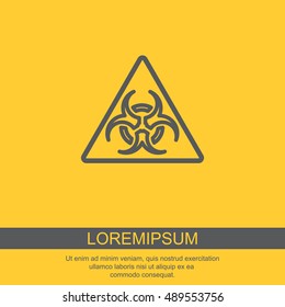 Web line icon. Radiation hazard