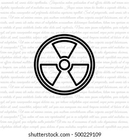 Web line icon. Radiation hazard