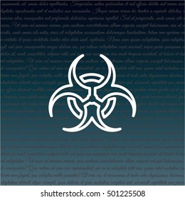 Web line icon. Radiation hazard, biohazard