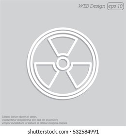 Web line icon. Radiation hazard