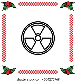Web line icon. Radiation hazard