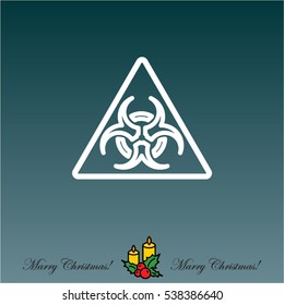 Web line icon. Radiation hazard
