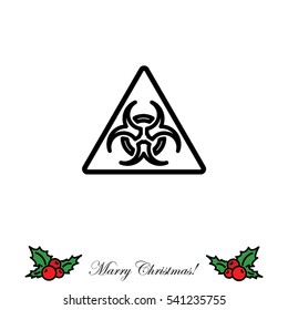Web line icon. Radiation hazard