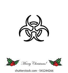 Web line icon. Radiation hazard, biohazard