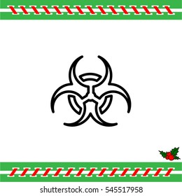 Web line icon. Radiation hazard, biohazard