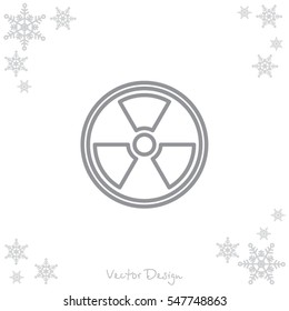 Web line icon. Radiation hazard
